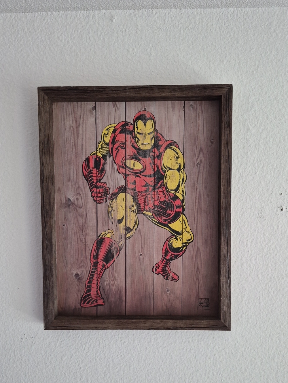 Iron Man Framed Wood Wall Art 11"x 14"